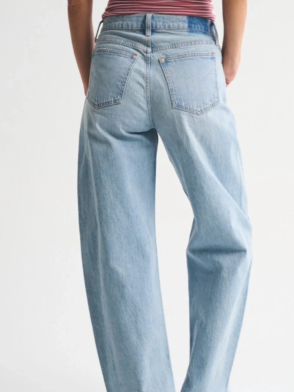 A&F barrel Blue Jeans